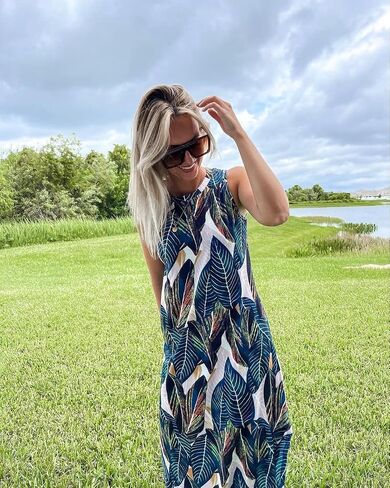 Prinbara Women's Maxi Dress Summer Casual Long Subdress Sleeveless Split Loose Trendy Beach Dresses in Saudi Arabia
