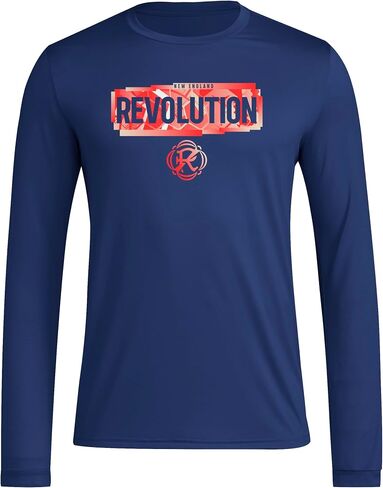 adidas Men's New England Revolution Long Sleeve Pre-Game T-Shirt in Saudi Arabia