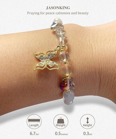 Butterfly Crystal Stretch Bracelet for Women,Birthday Gift for Mothers,Mother's Day gift in Saudi Arabia