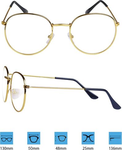 Unisex Reading Glasses Men Women Retro Vintage Metal Frame Clear Lens+ Glasses Strap in Saudi Arabia