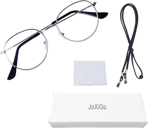Unisex Reading Glasses Men Women Retro Vintage Metal Frame Clear Lens+ Glasses Strap in Saudi Arabia