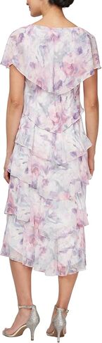 إس إل. فستان زفاف نسائي من Fashions برقبة واسعة متدرج متوسط ​​الطول مع كتف مطرز، (أحجام صغيرة ومنتظمة) in Kuwait