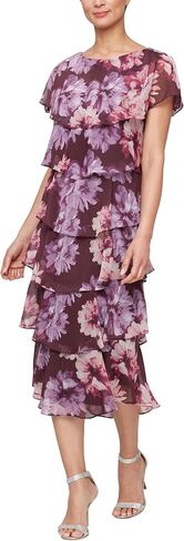 إس إل. فستان زفاف نسائي من Fashions برقبة واسعة متدرج متوسط ​​الطول مع كتف مطرز، (أحجام صغيرة ومنتظمة) in Kuwait