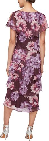 إس إل. فستان زفاف نسائي من Fashions برقبة واسعة متدرج متوسط ​​الطول مع كتف مطرز، (أحجام صغيرة ومنتظمة) in Kuwait