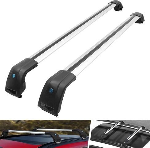 MotorFansClub حامل سقفي عبر القضبان صالح ل Volkswagen VW Taos 2020 2021 2022 حامل سقفي السكك الحديدية الناقل عبر القضبان رفوف الأمتعة in Kuwait