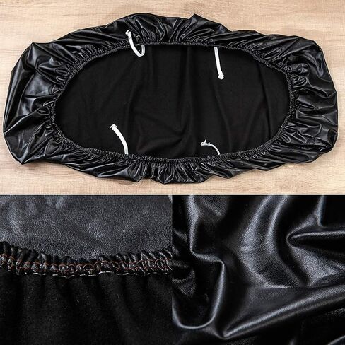 PU Waterproof Dining Bench Cover,Stretch Kitchen Waterproof Bench Slipcover,Oilproof Removable Bench Protector Cover,Rectangle Bench Covers for Dining Room,Living Room,Kitchen ﻿(COLOR:Black) in Saudi Arabia