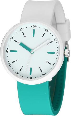 Women's Men's Casual Sports Watch Easy Read Dial Waterproof Analog Quartz Watches with Colorful Rubber Silicone Band for Women Men in Saudi Arabia