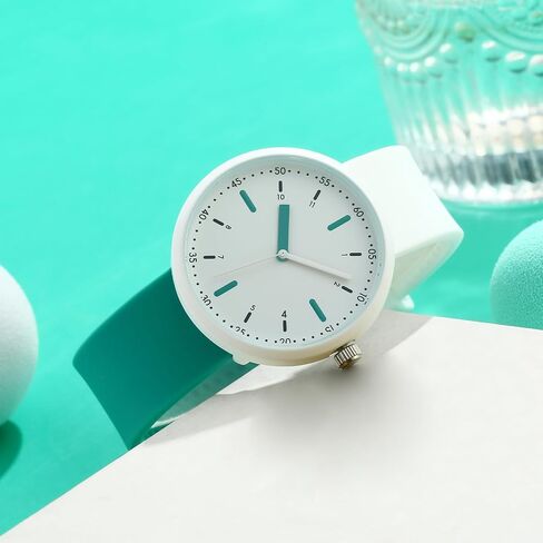 Women's Men's Casual Sports Watch Easy Read Dial Waterproof Analog Quartz Watches with Colorful Rubber Silicone Band for Women Men in Saudi Arabia