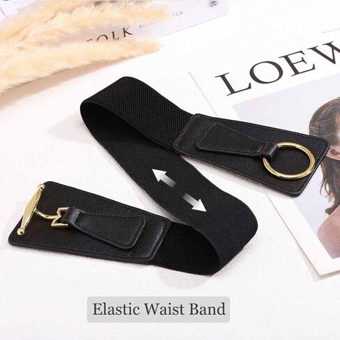 Yalice Women Wide Elastic Belt Stretch Waist Belt for Dresses Thick Leather Belts Cosplay Waistband in Saudi Arabia