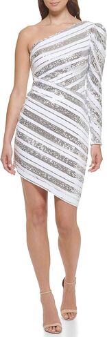 GUESS Women's Sequin One Shoulder Sheath in Saudi Arabia