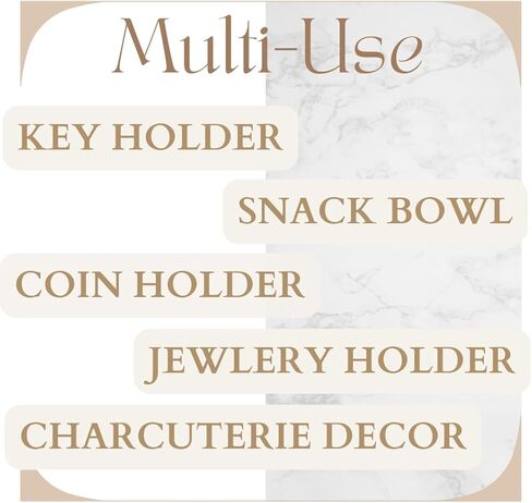 CraftsOfEgypt Jewelry Tray - Real Marble Jewelry Dish - Ring Holder - Decorative Key Bowl - Home Decor Wedding Gift in Kuwait