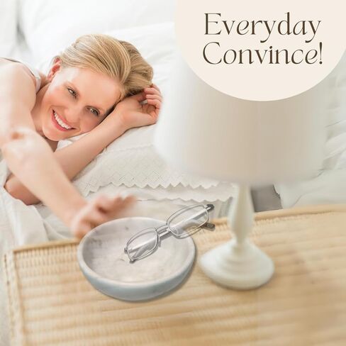 CraftsOfEgypt Jewelry Tray - Real Marble Jewelry Dish - Ring Holder - Decorative Key Bowl - Home Decor Wedding Gift in Kuwait