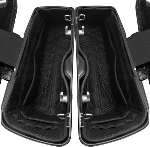 Harley Saddlebag Liners Organizer 2 In 1 For 14-21 OEM Standard Saddlebags Lining Cvo Tapered 2021 Street Glide Saddle Bag Stretched Carpet Inserts, Black in Saudi Arabia