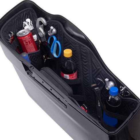 Harley Saddlebag Liners Organizer 2 In 1 For 14-21 OEM Standard Saddlebags Lining Cvo Tapered 2021 Street Glide Saddle Bag Stretched Carpet Inserts, Black in Saudi Arabia