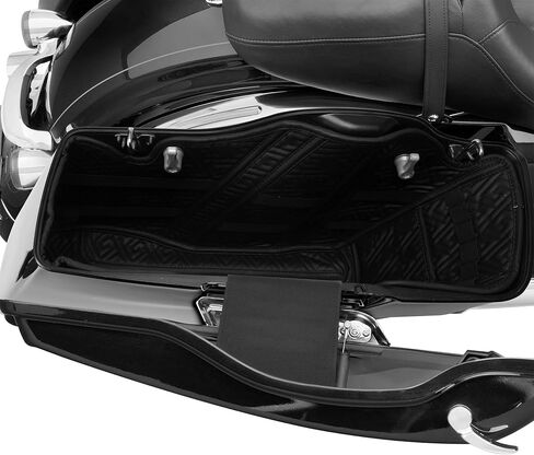 Harley Saddlebag Liners Organizer 2 In 1 For 14-21 OEM Standard Saddlebags Lining Cvo Tapered 2021 Street Glide Saddle Bag Stretched Carpet Inserts, Black in Saudi Arabia