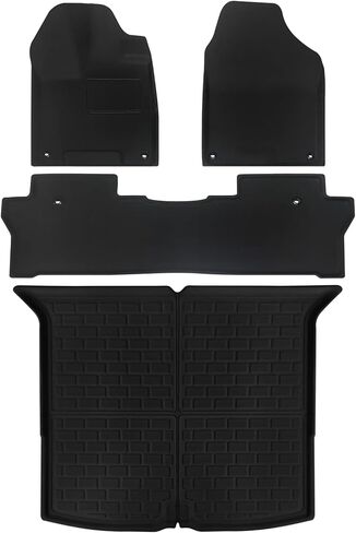 سجادات أرضية Naibeve لسيارة Honda Passport 2019-2023 2024 - جميع الأحوال الجوية لسيارة Honda Passport سجادة أرضية XPE بطانات سجادة البضائع الأمامية والخلفية والملحقات الداخلية المقاومة للماء in Kuwait