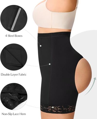 MERYOSZ Shapewear Shorts Tummy Control Underwear Butt Lifting Panties Shapewear High Waisted Faja Body Shaper Girdle in Kuwait