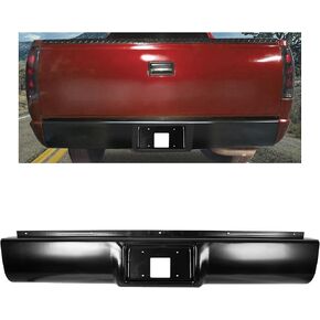 ECOTRIC Roll Pan Rollpan Bumper w/License Plate Box Compatible with 88-98 Chevy Silverado Sierra C1500 2500 3500