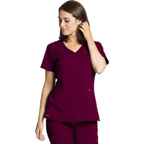 Grey's Anatomy Spandex-Stretch Kim Top for Women- Easy Care Medical Scrub Top