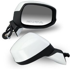 Passenger Side Mirror Compatible with Honda Civic 2012 2013 2014 Rear View Mirror with Power Glass,Non-Heated Manual Folding White in Kuwait