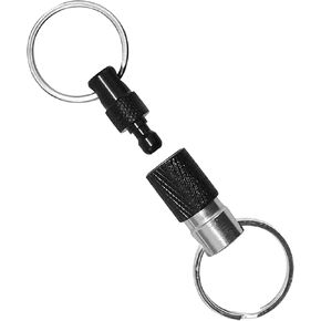Quick Release Keychain Aluminium Alloy Detachable Key Ring Heavy Duty Car Disconnect EDC Pull Apart Key Chain For Men Women Black
