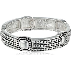 Napier "Well Suited Silver-Tone Stretch Bracelet