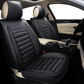 Universal 5-Piece Leather-Like car seat Cover, Full Set Protector for Jeep, Van, SUV, Pickup, Sedan, Wagon. Waterproof, wear-Resistant, Anti-Slip Bottom, Long-Lasting Durability.