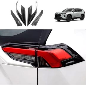ملحقات السيارة المتوافقة مع Toyota RAV4 2023 2022 2021 2020 2019 غطاء إطار أمامي للجفن والحاجب ABS قطعتين (نمط كروم لامع)