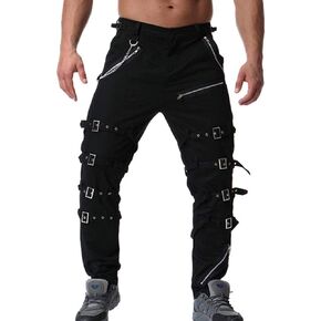 بنطال Techwear Hiphop Streetwear للرجال من Rock Punk Gothic، سروال رياضي لركوب الخيل كاجوال حريم المسار