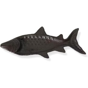 مجموعة The Bridge صينية سمك من الحديد الزهر مقاس 8.75 بوصة - صينية على شكل سمكة - ديكور منزلي للأسماك البحرية - هدية لمحبي الأسماك الصيادين - صواني من الحديد الزهر - صينية مزخرفة للديكور الساحلي - ديكور منزلي للأسماك in Kuwait