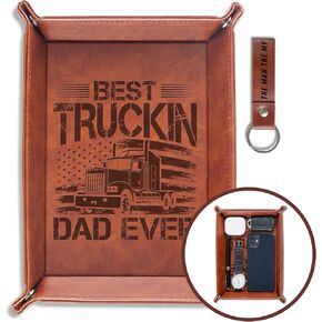 INNObeta Truck Driver Gifts for Men, Best Gifts for Truck Driver Dad, Gifts for Truckers/Trucker Dad, Trucker Gift Ideas, Truck Driver Appreciation Gift Valet Tray, Perfect for Birthday, Christmas