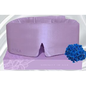 Aila Luxury Sleep Mask for Women & Men – Ultra-Soft, Adjustable, 100% Light Blocking Eye Mask for Travel, Naps & Nighttime – Premium Sleep Aid with Skin-Friendly Materials