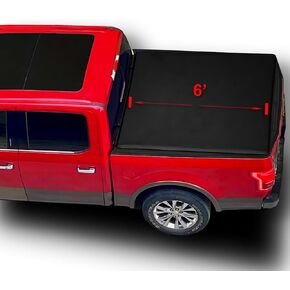 Soft Roll Up 6' Truck Bed Cover Compatible For 1989-1995 Toyota Pickup | 1995-2004 Tacoma Vinyl Tonneau Cover| Fleetside