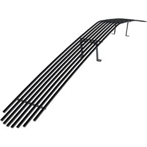 APS Premium Stainless Steel Black 8x6 Horizontal Billet Grille Grill Insert Compatible with Dodge Challenger 2015 2016 2017 2018 2019 2020 2021 2022 2023 Phantom Main Upper N19-J73366D
