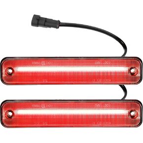 LED Side Marker Light 15114677 Rear Turn Signal Lights Fender Sidemarker Lamps for Hummer H2 2003-2009 Clear Lens Red LED Light 1 Pair