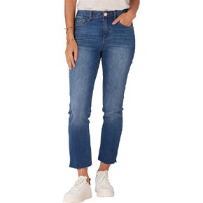 Democracy Women's Ab Solution Slim Straight, Blue Vintage