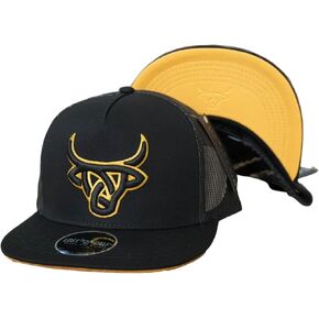 LOST CALF Black Gold 3D Stitch Logo - Hats Cap, One Size-X-Large