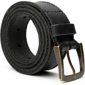 Hide & Drink, Rustic Handmade Full Grain Leather Men's Belt, Two Row Stitch Stylish Design - Everyday Belts for Men