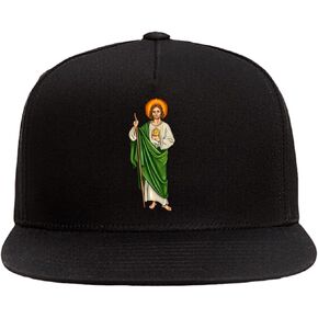 San Judas Tadeo Mexican Snapback Hat Black