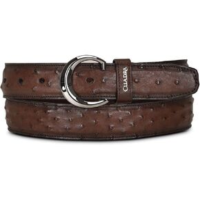 Cuadra Men's Cowboy Belt in Ostrich Leather Brown CS381A1