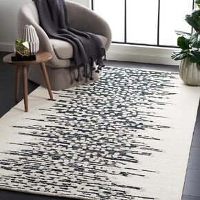 SAFAVIEH Fontana Shag Collection 2'3" x 8' Grey/Ivory FNT853G Modern Non-Shedding Living Room Bedroom Dining Room Entryway Plush 2-inch Thick Runner Rug