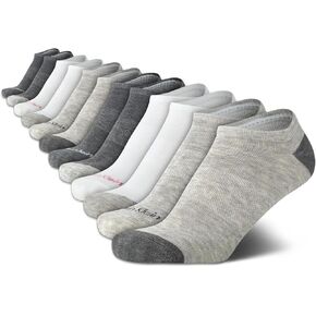 Calvin Klein Women's No Show Socks - 12 Pack Flat Knit Solid Cushioned Athletic Low Cut Ankle Socks for Women (Sizes: 4-10)