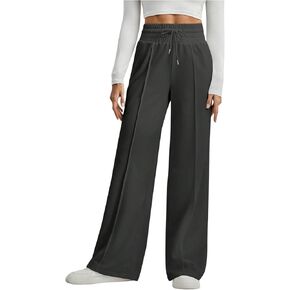 Floerns Women's Drawstring Waist Wide Leg Pants Running Athletic Sweatpants