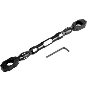Motorcycle Balance Bar, 7/8" 22mm 3 Colors Aluminum Alloy Adjustable Motorcycle Reinforce Crossbar Handlebar Strengthen Lever Accessories (black)