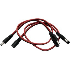 Halokny DC to SAE Connectors Cable 1-Set SAE Plug to DC 5.5mm x 2.1mm Male Female Cables for Automotive RV Solar Panel 14AWG(2Ft/60CM)