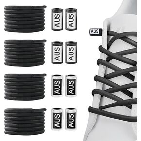 YLOKO No Tie Shoelaces - 2 Pairs Elastic Shoe Laces | No Tie Shoe Strings | Adults & Kids Replacement Shoe Laces