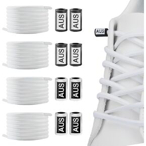 YLOKO No Tie Shoelaces - 2 Pairs Elastic Shoe Laces | No Tie Shoe Strings | Adults & Kids Replacement Shoe Laces in Kuwait
