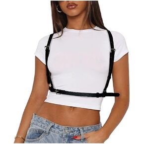 Harness Belt for Women Punk Waist Belts PU Leather Adjustable Rave Body Christmas Gothic Accessories