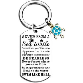 Sea Turtle Gifts For Women Turtle Keychain Turtle Gifts For Turtle Lovers Teen Girls Birthday Christmas Gift Inspirational Gift for Friend Daughter Mom
