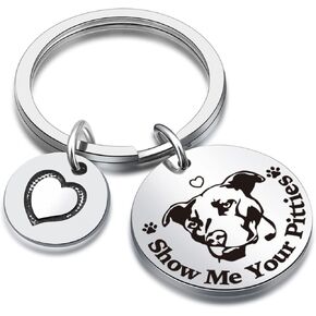 Pitbull Lover Keyring Dog Lover Christmas Jewelry Crazy Dog Lady Gift Vet Jewelry